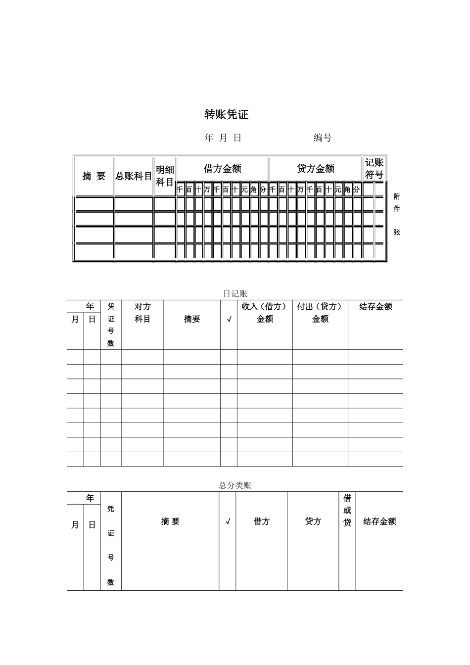 会计凭证、账簿、报表模板_第2页