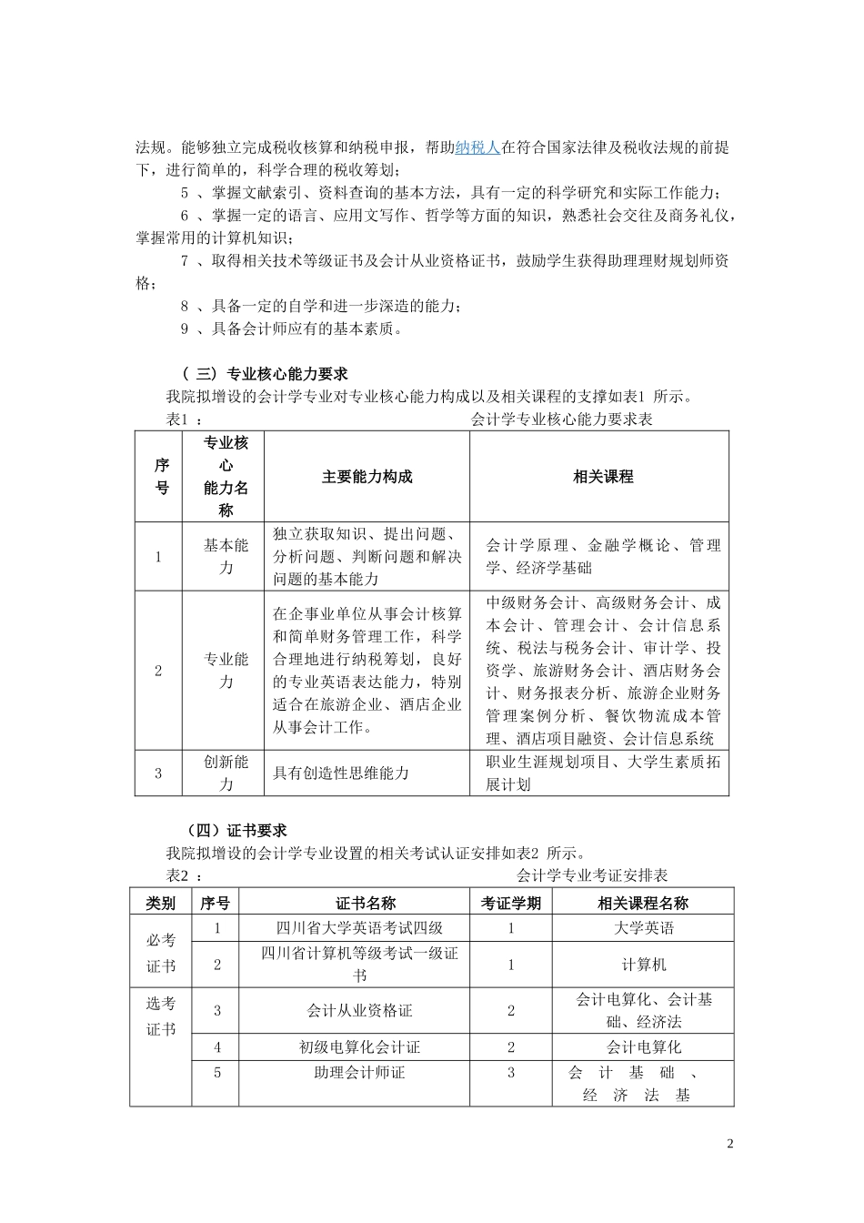 会计学专业本科人才培养方案_第2页