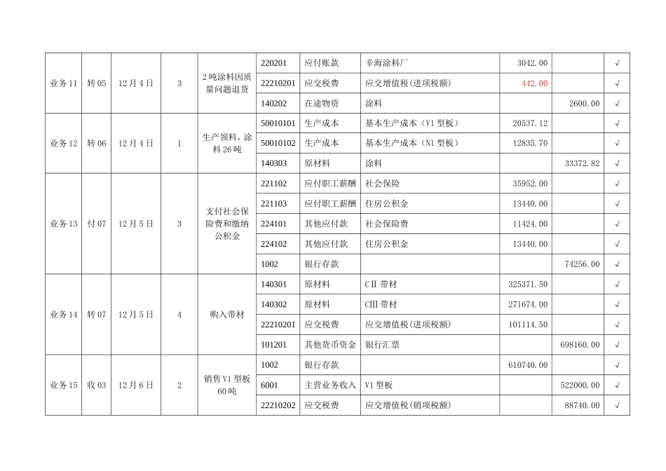 会计专业实习1上旬参考答案_第3页