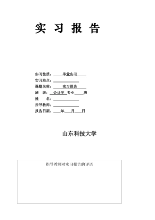 会计专业实习报告(同名9047)