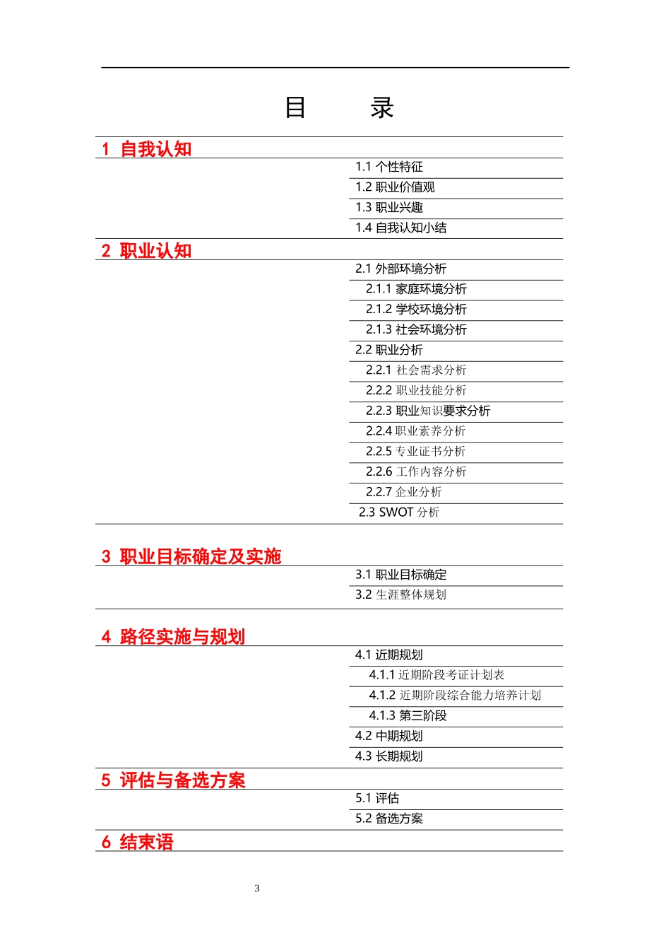 会计专业学生职业规划设计_第3页