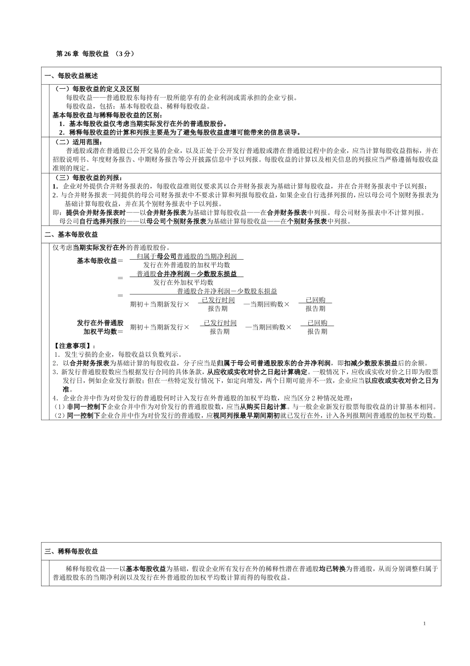 会计总结表格第26章_第1页