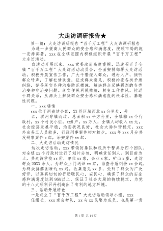 大走访调研报告