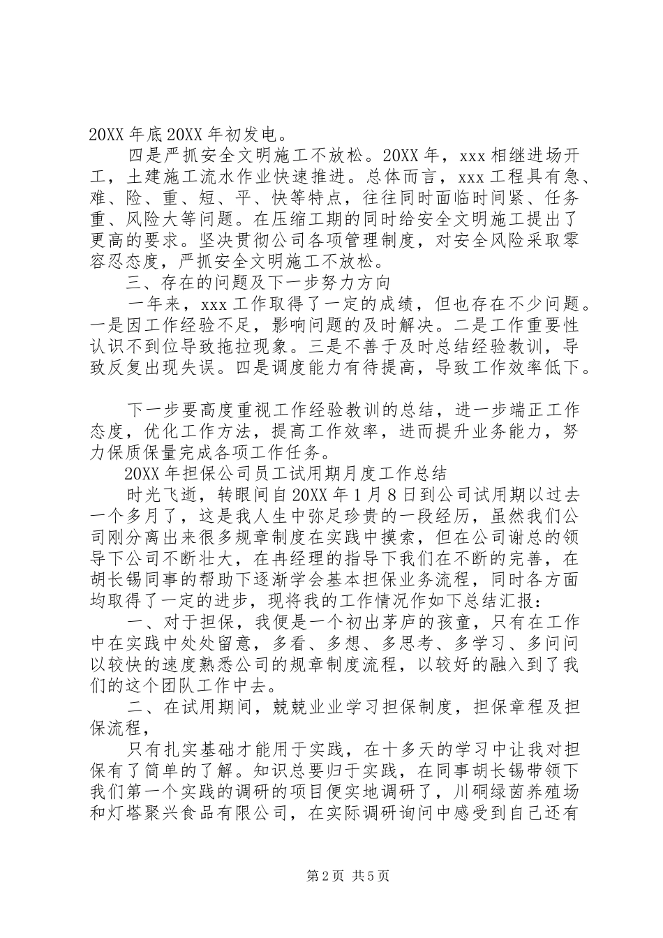 个人工作总结前期进场个人工作总结_第2页