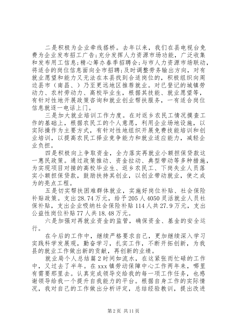 就业局个人总结_第2页