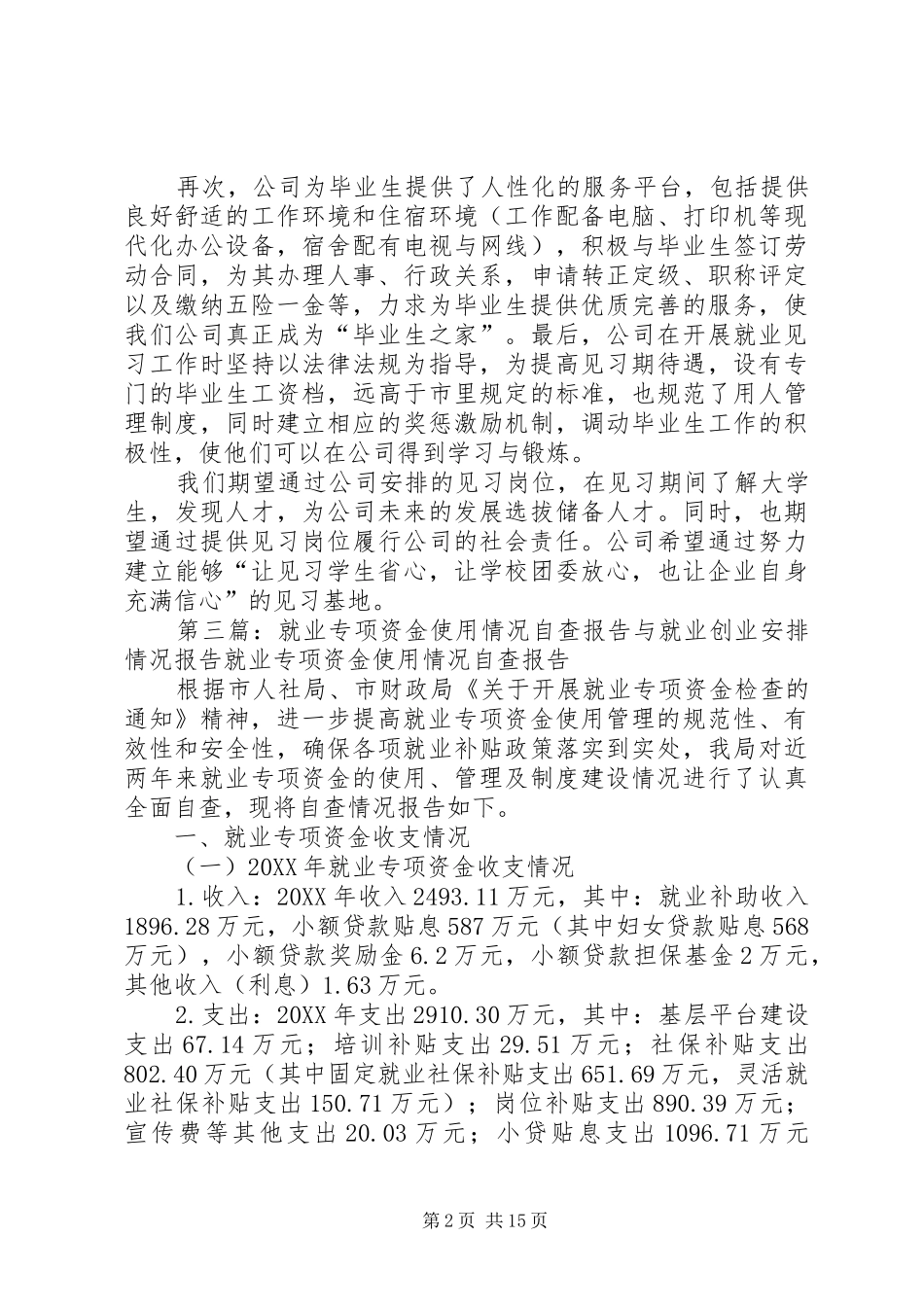 就业情况自查报告_第2页