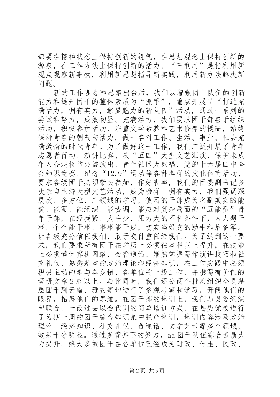 在团市委全委会议上的经验交流材料_第2页