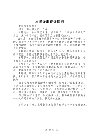 局督导组督导细则