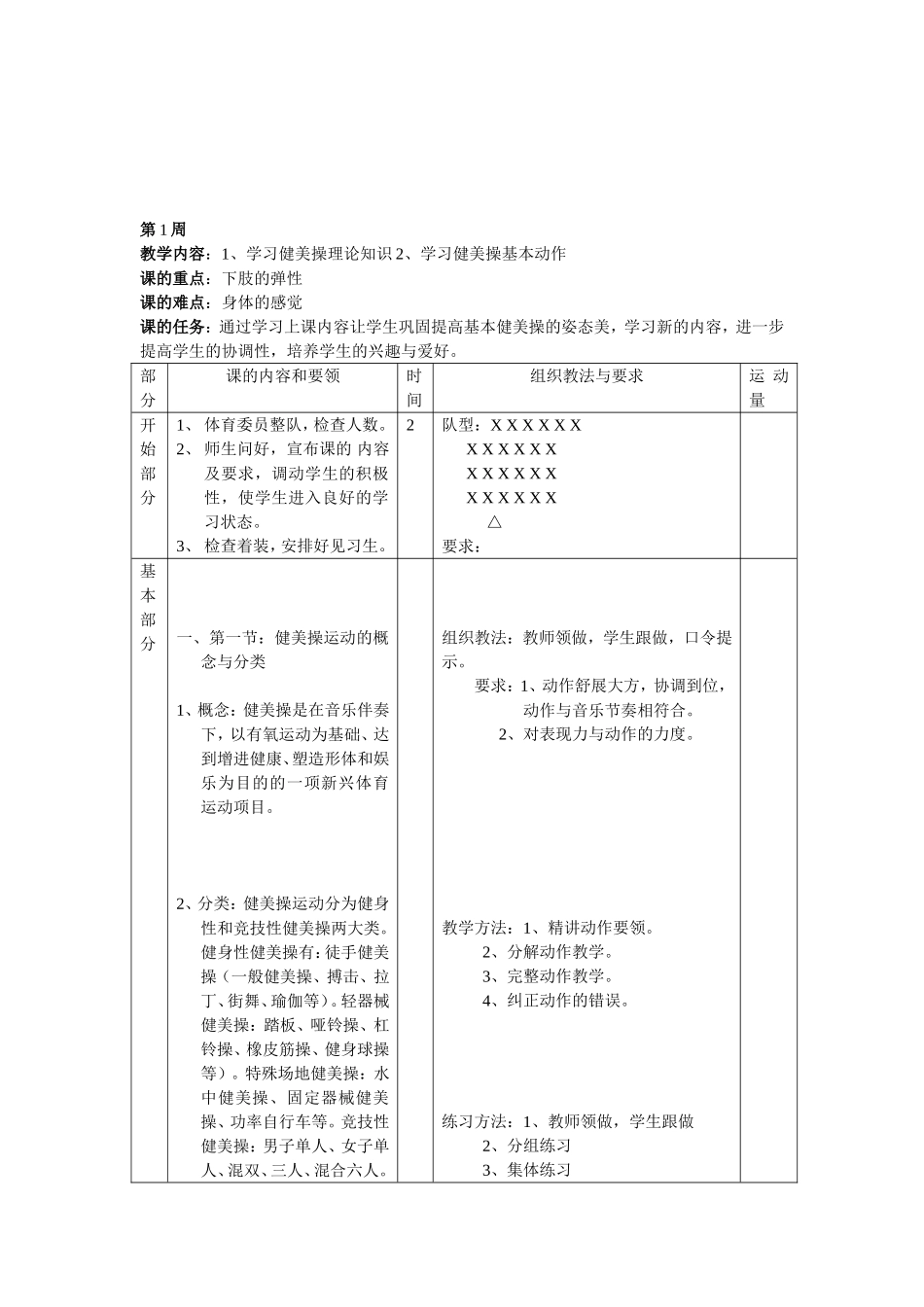 健美操兴趣班教案_第2页