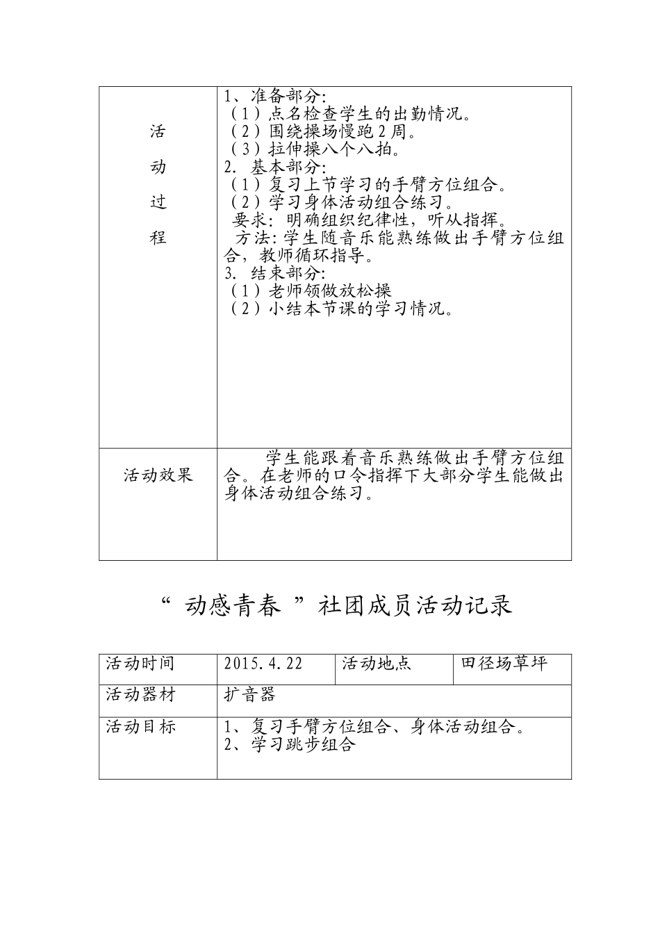 健身操社团活动记录(同名18180)_第2页