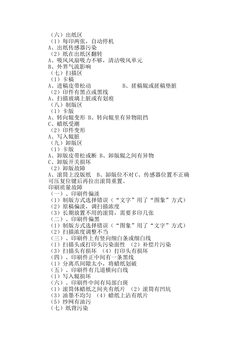 佳文一体速印机常见故障_第2页