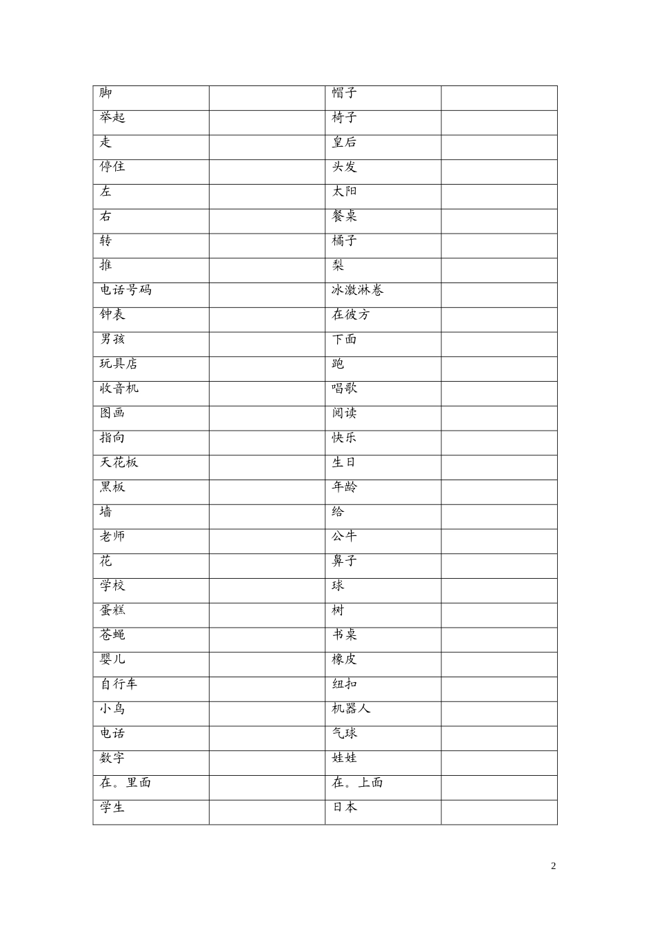 佳音英语Y班1-3册单词_第2页