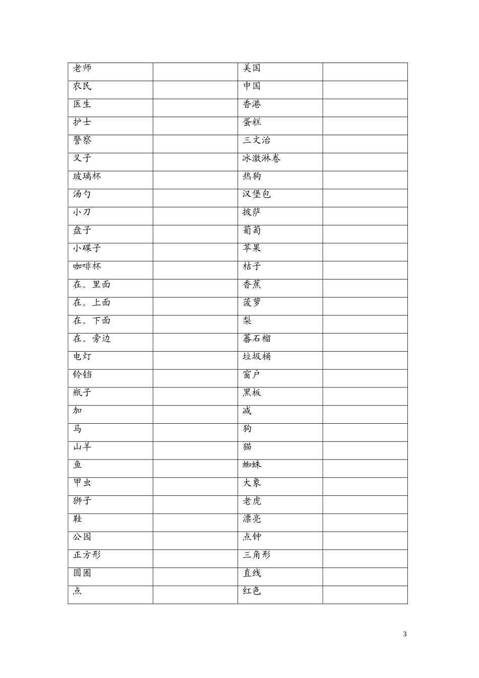佳音英语Y班1-3册单词_第3页