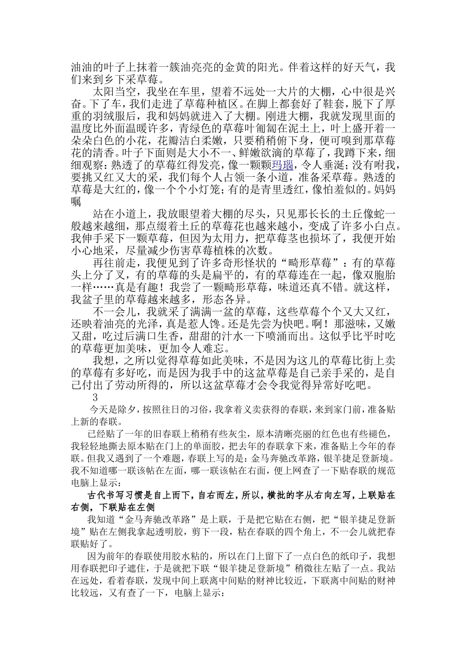 假期生活作文5篇(自己写的)_第3页