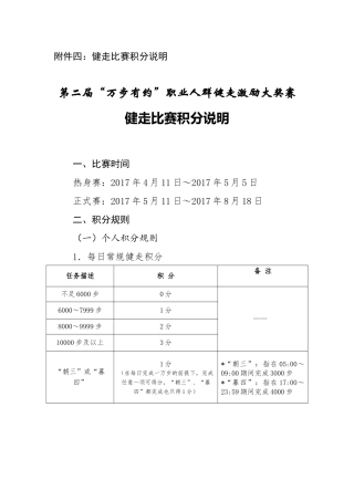 健走比赛积分说明
