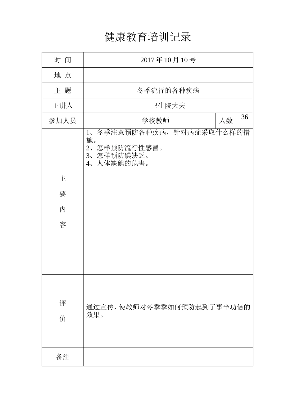 健康教育培训记录_第2页