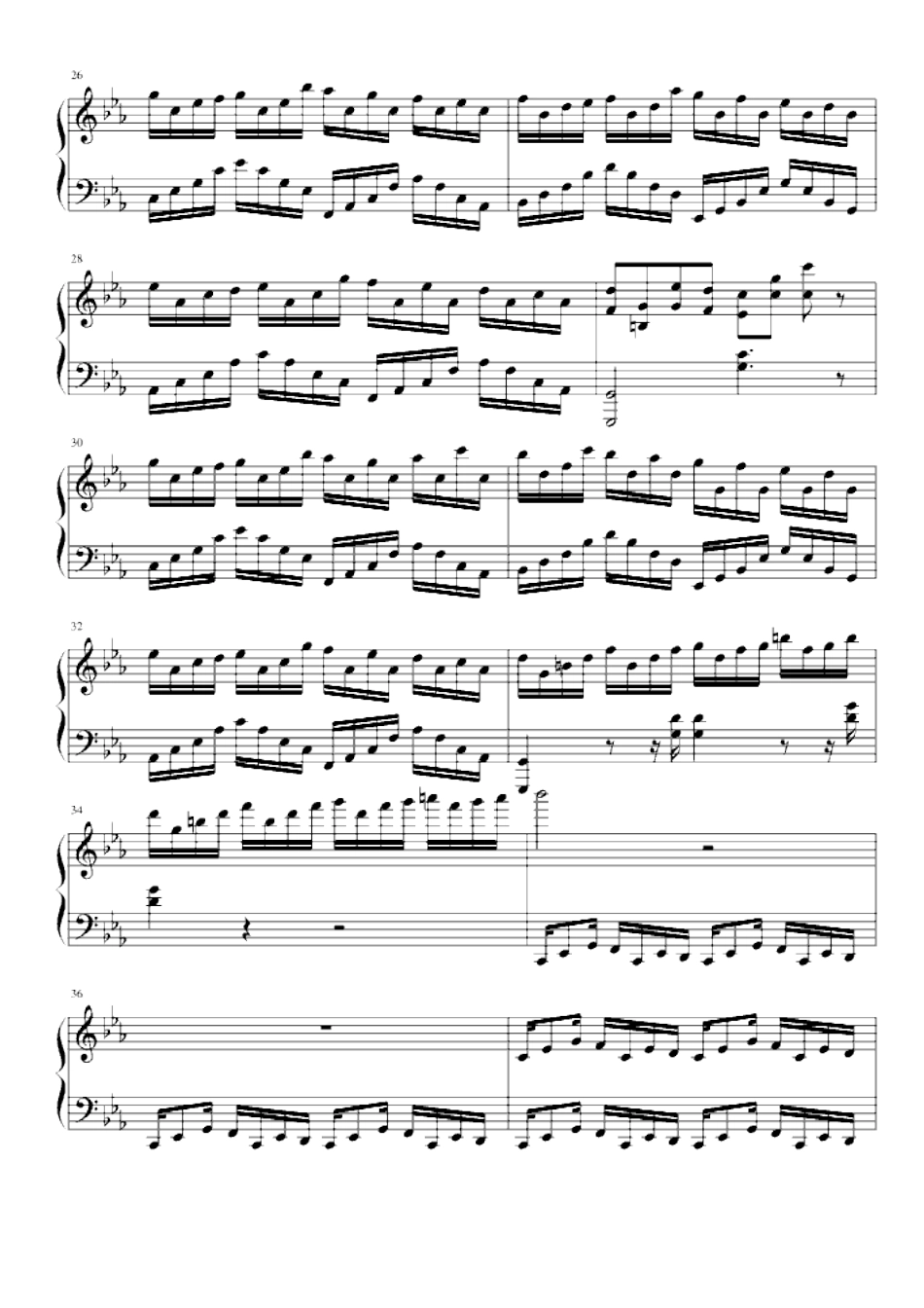 克罗地亚狂想曲钢琴谱_第3页