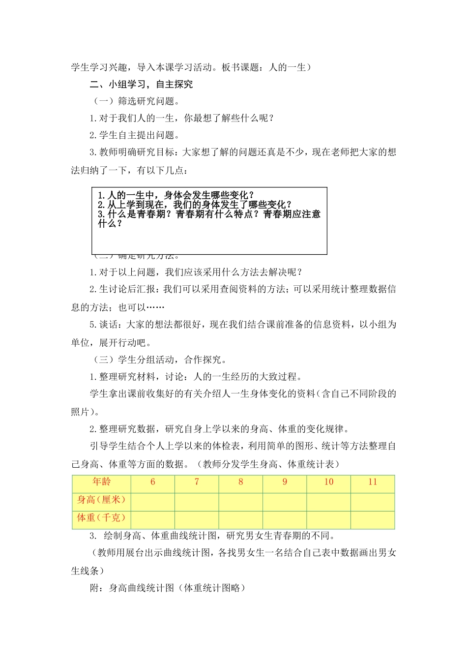 六年级科学《人的一生》_第2页