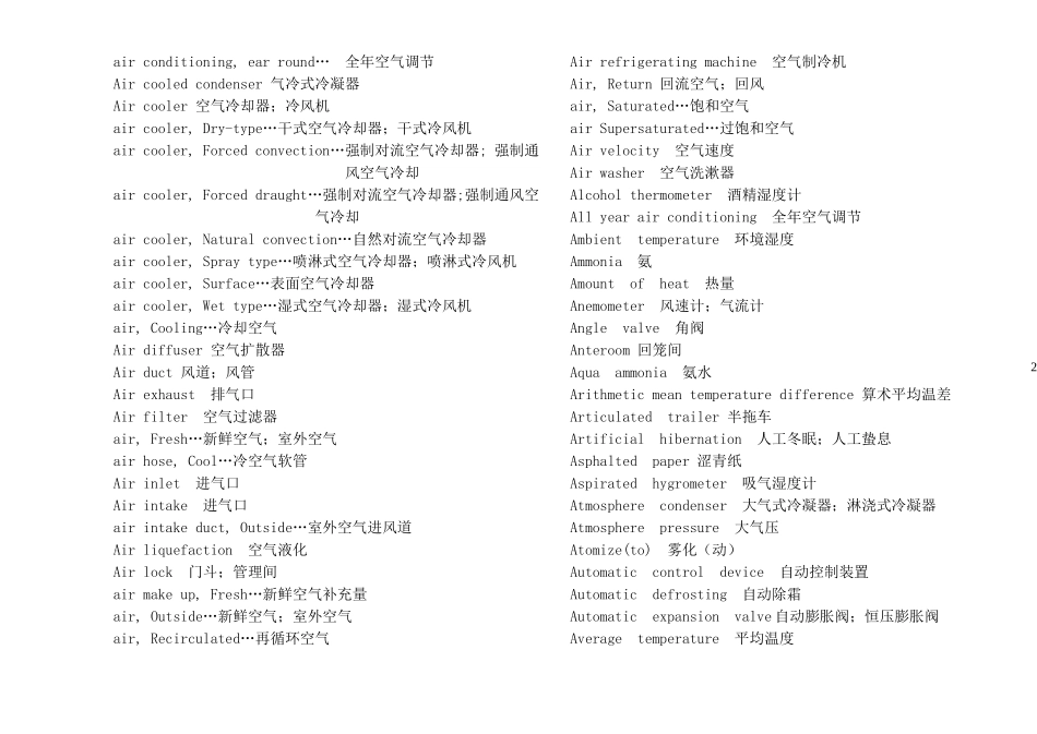 制冷专业英语词汇_第2页