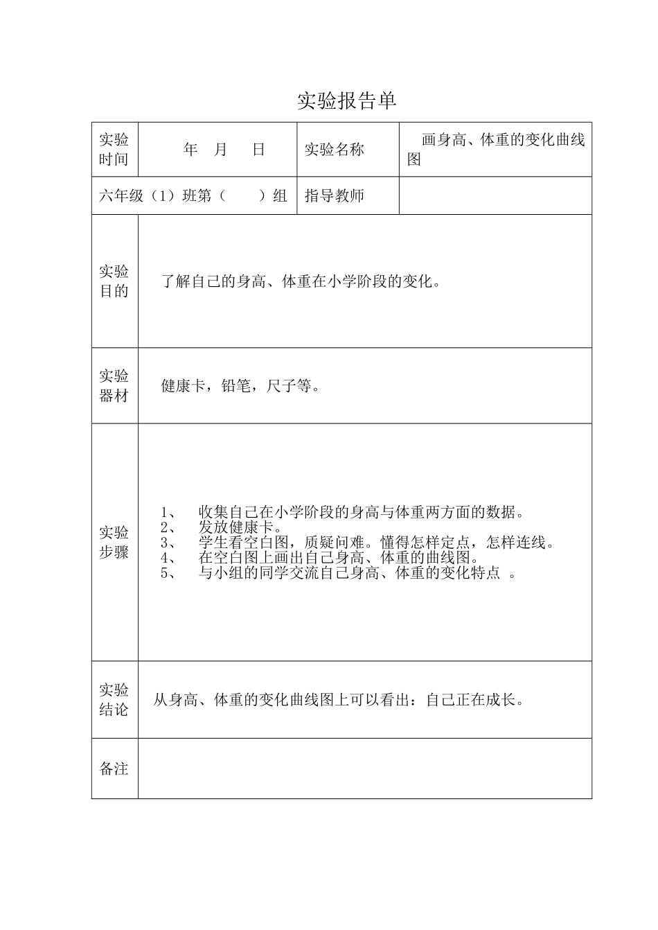 六年级下册科学实验报告_第1页