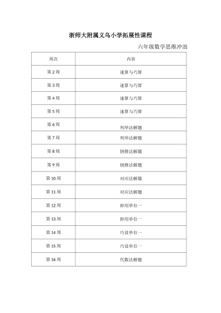 六年级思维冲浪题