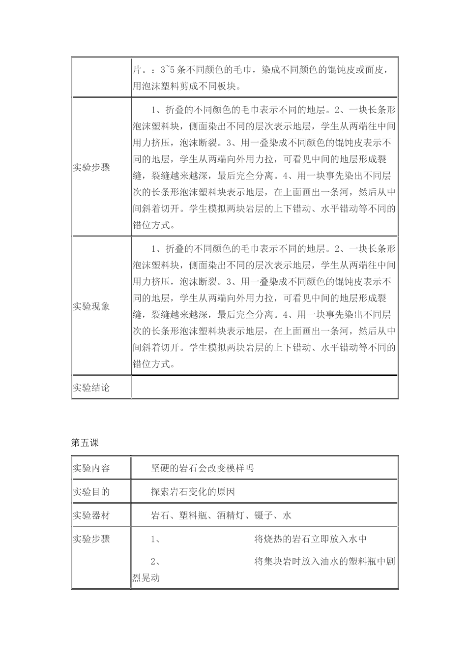 六年级上册科学实验教案_第3页