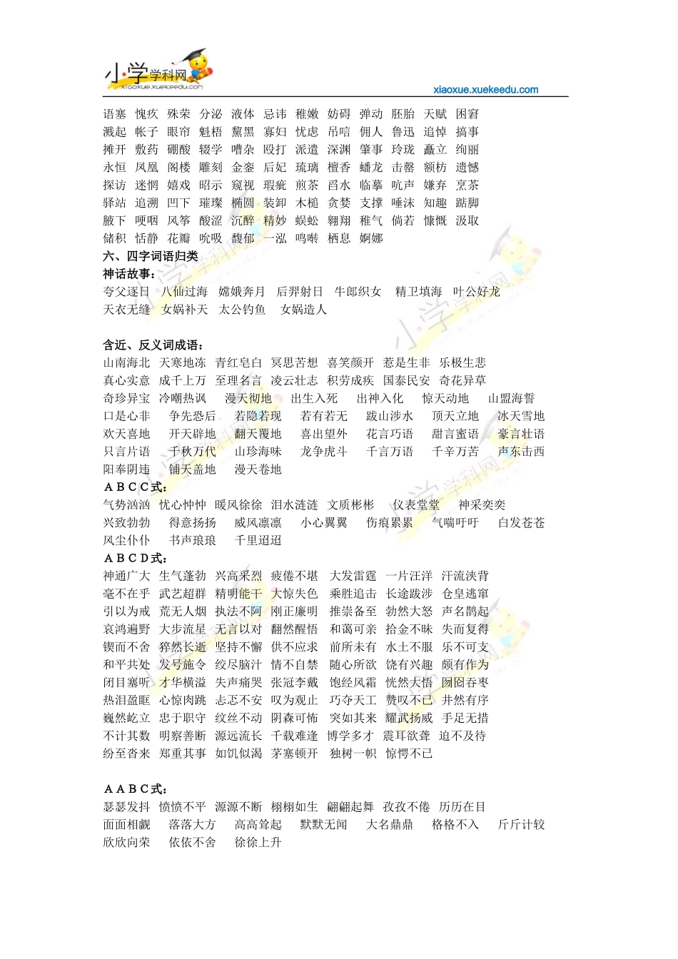 六年级下册语文【教材梳理】专项部分-字词-语文S版【小学学科网】_第3页