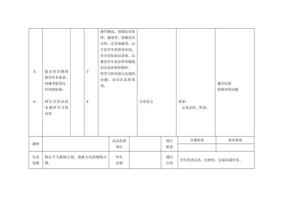 六年级上册体育教案(人教版)(同名23271)_第2页