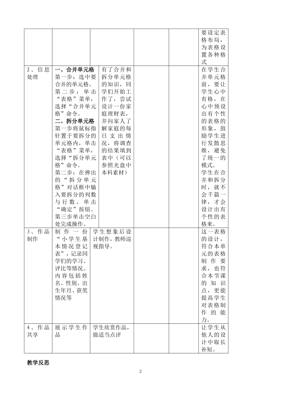 六年级上册信息技术教学设计大连理工大学出版社_第2页