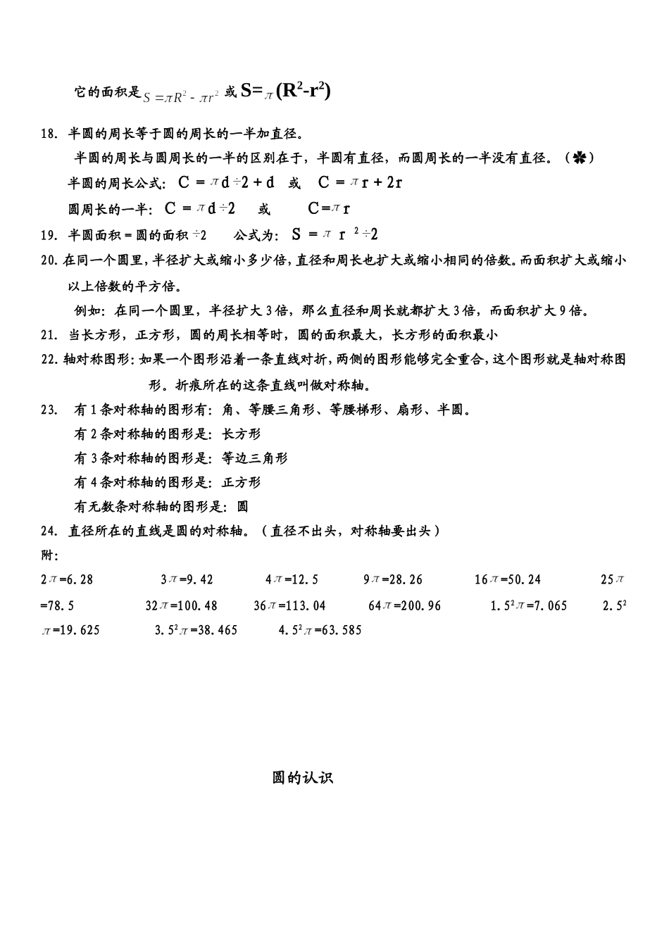 六年级上册圆概念及公式的总结(同名7727)_第2页