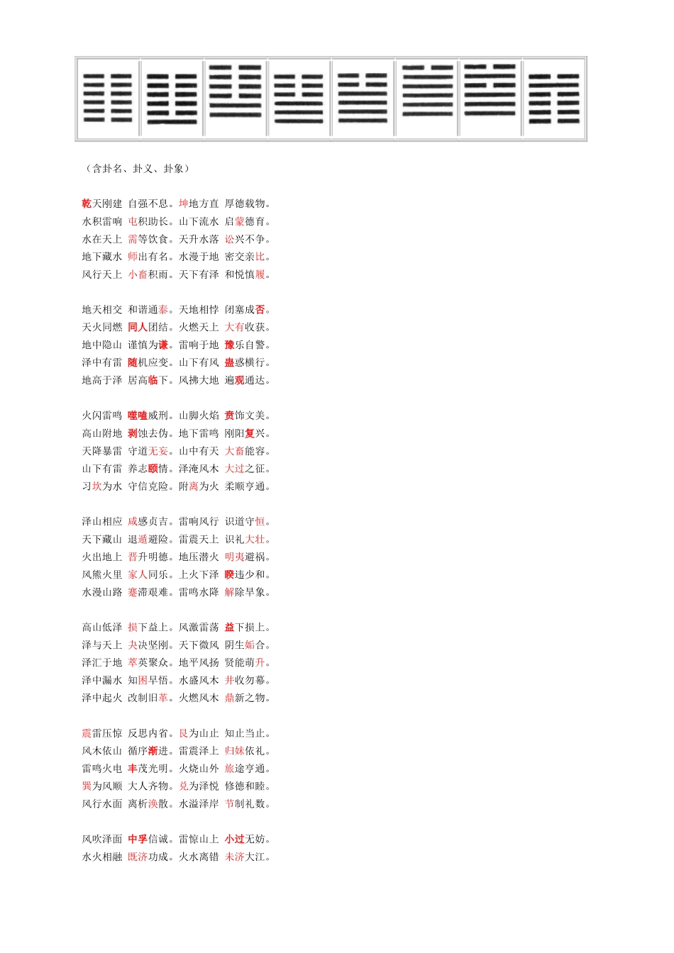 六十四卦《卦象次序》口诀_第3页