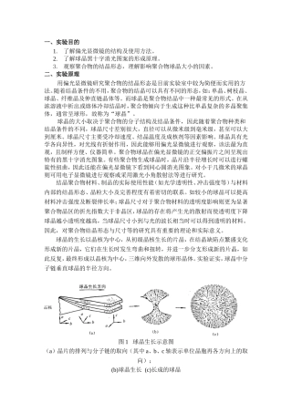 偏光显微镜法观察聚合物球晶形态