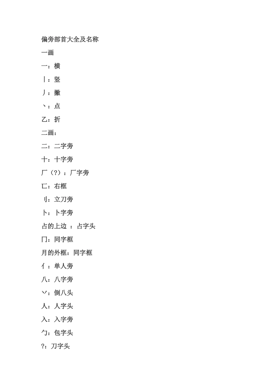 偏旁部首大全及名称_第3页