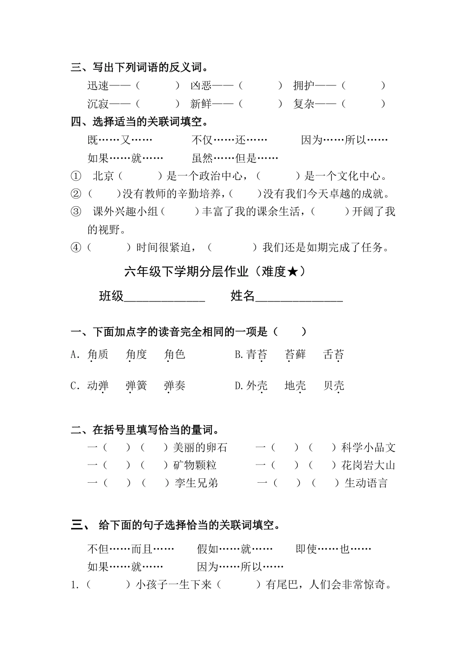 六下分层作业—字词_第3页
