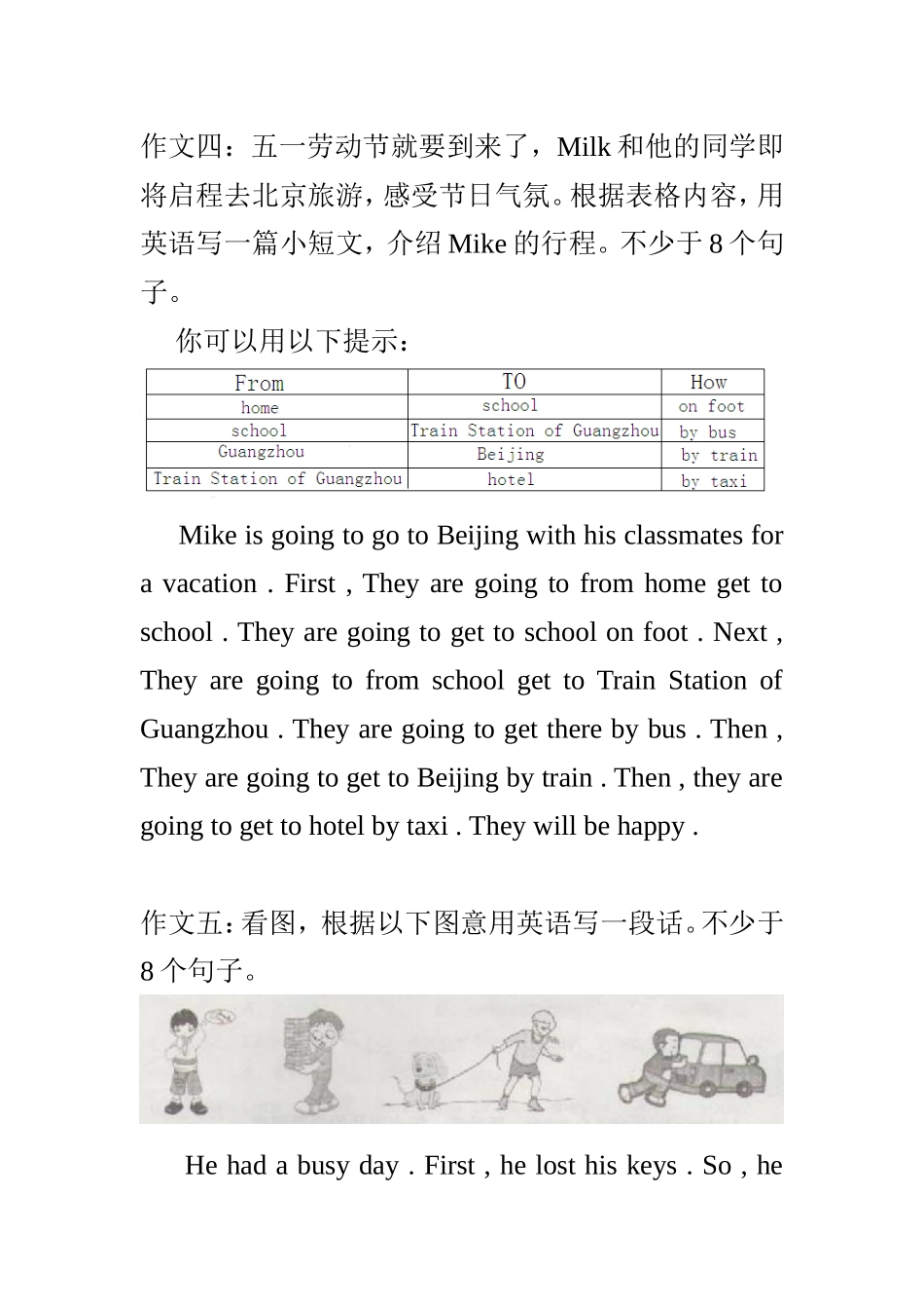 六年级下学期英语作文总复习(1)_第3页