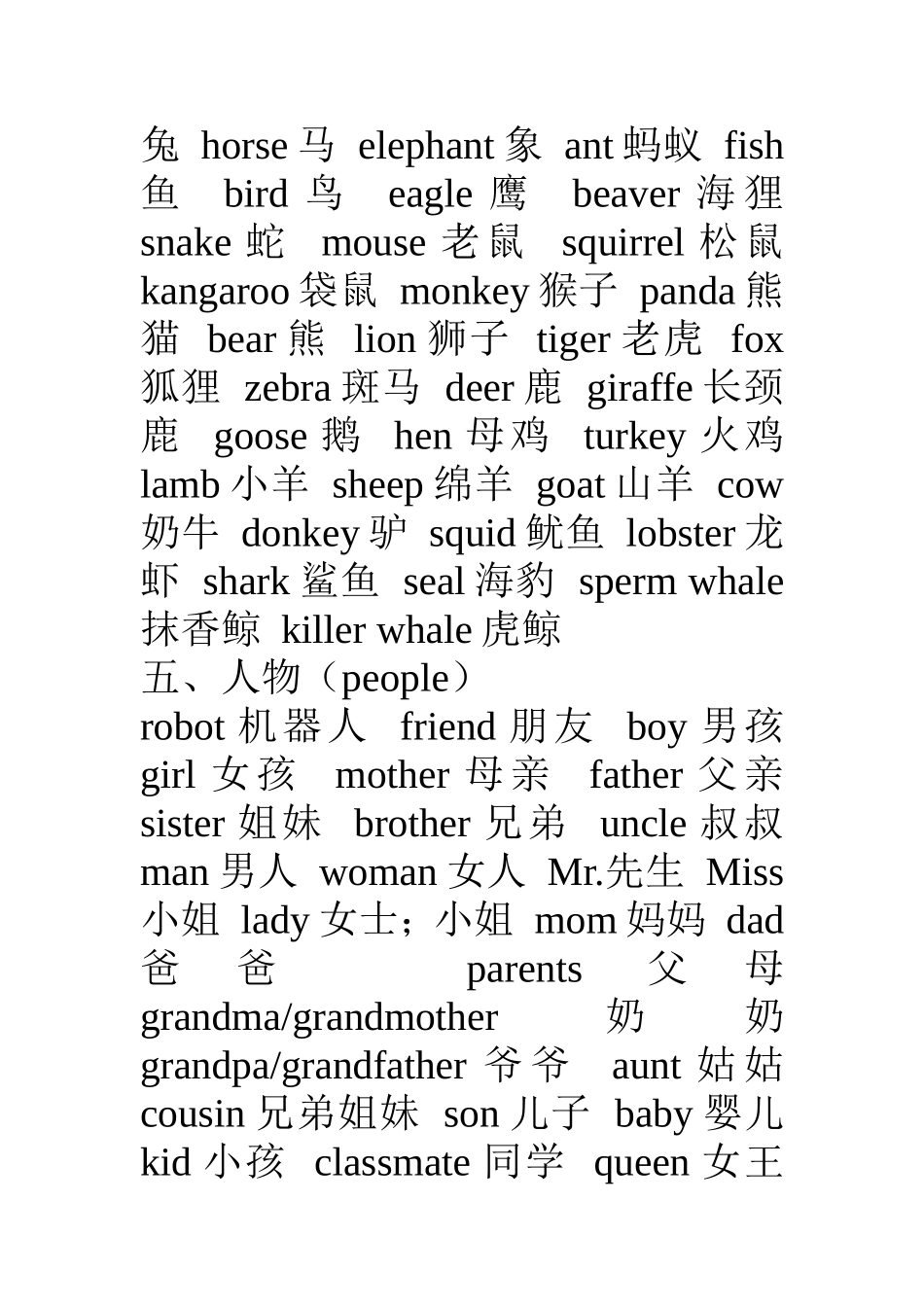 六年级小学生英语必背单词_第2页