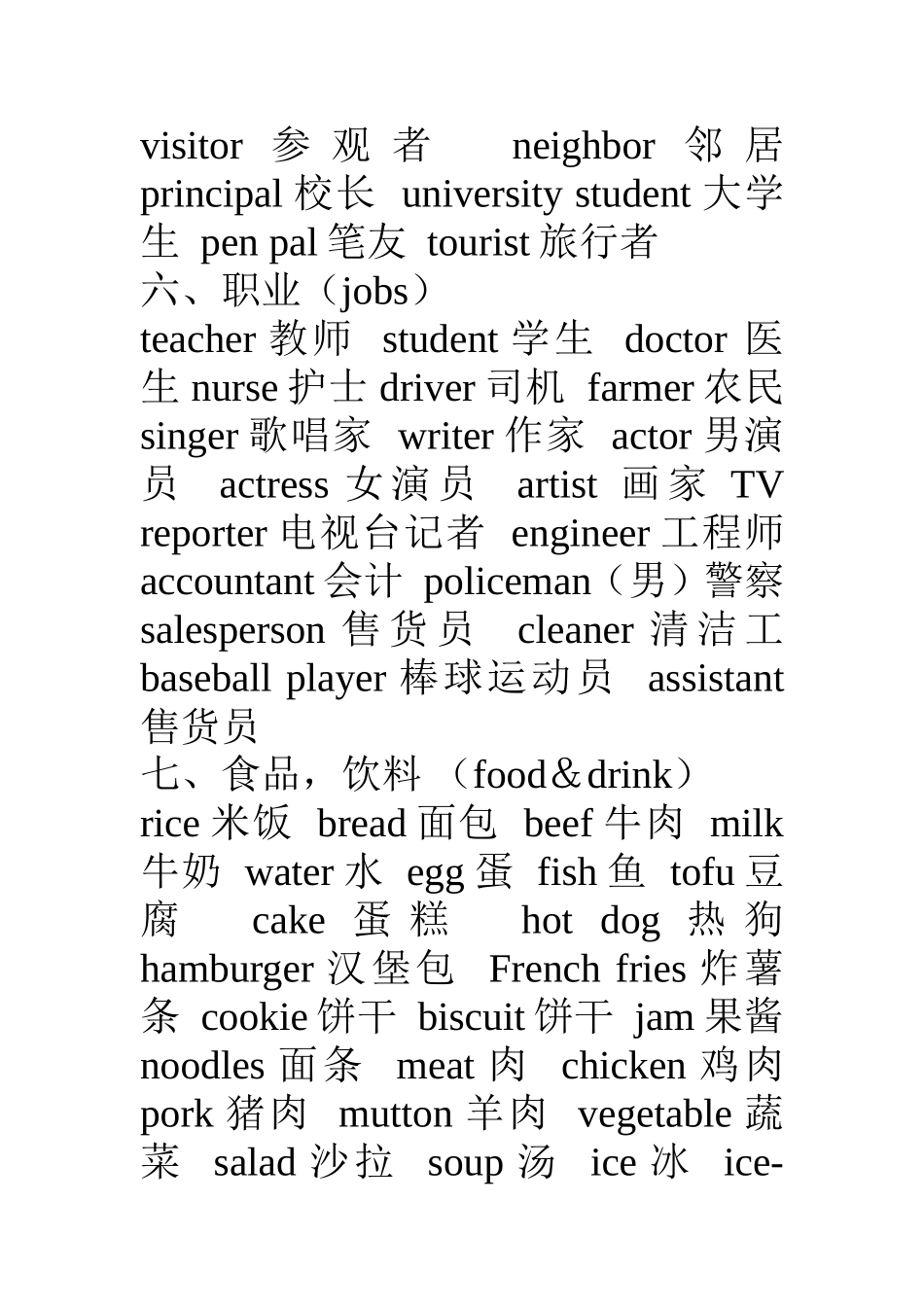 六年级小学生英语必背单词_第3页