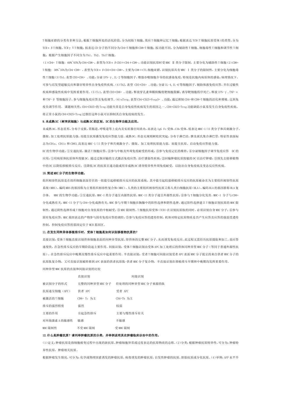 免疫学考试问答题及答案_第2页