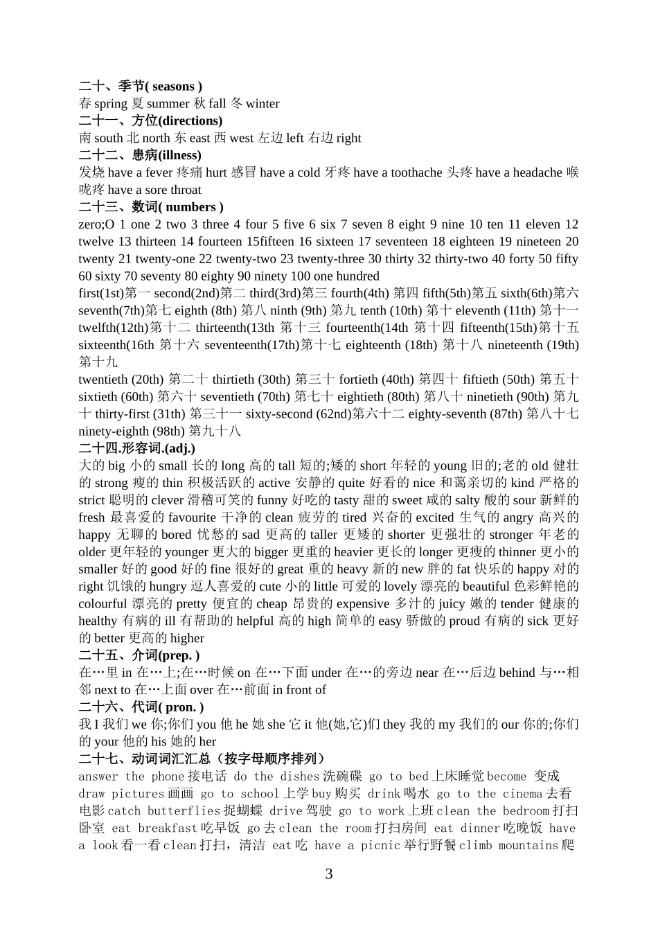 六年级英语单词汇总_第3页