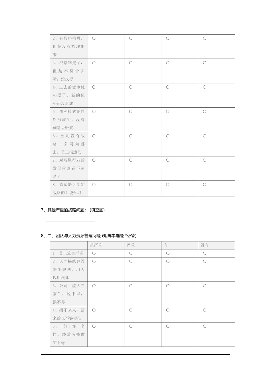 企业管理问题调研问卷-c_第2页