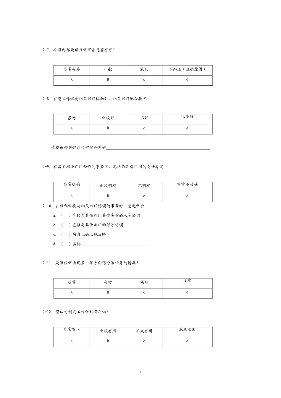 企业管理现状调查问卷_第3页