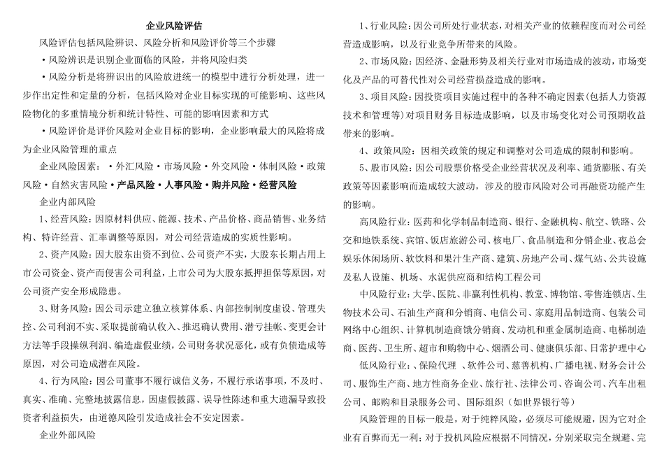企业风险评估_第1页
