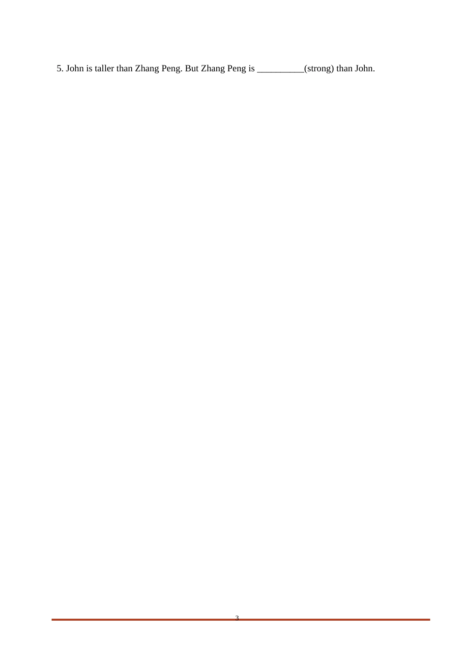 六年级英语下册复习二测试卷-5_第3页