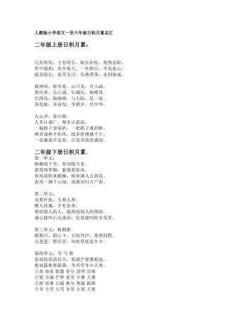 六年级总复习--人教版小学语文一至六年级日积月累总汇