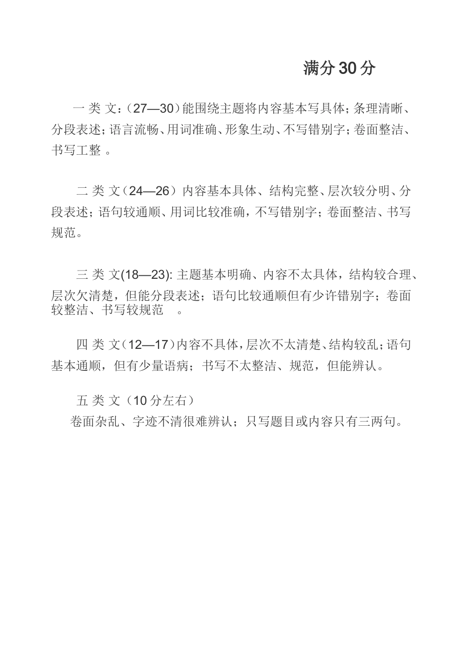 六年级作文评分标准_第2页