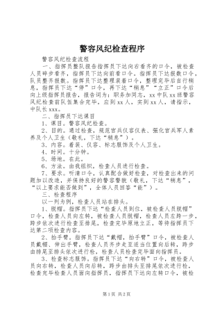 警容风纪检查程序