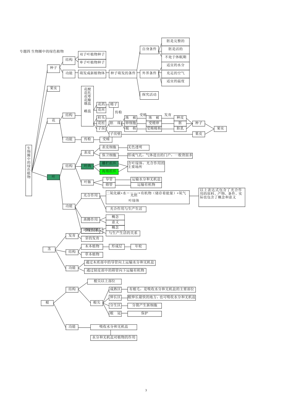 全部初中生物概念图_第3页