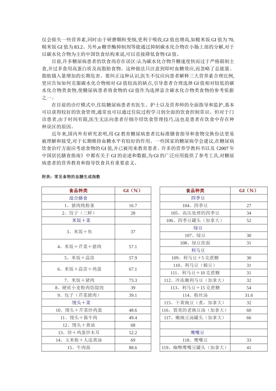 全部食物血糖生成指数表_第3页
