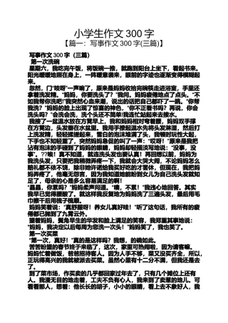 六年级作文之小学生作文300字