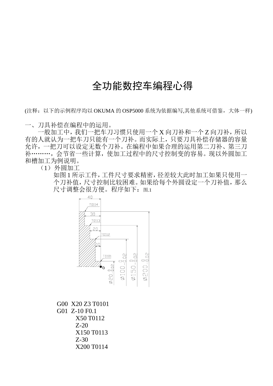 全功能数控车编程心得_第1页